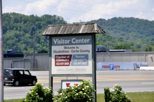 Elizabethton welcome center sign