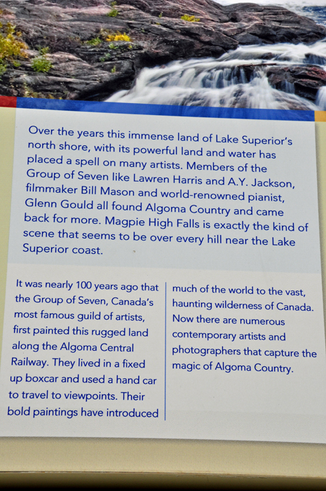 sign about Magpie Scenic High Falls