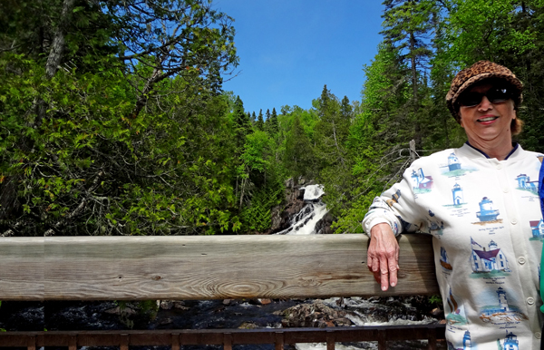 Karen Duquette at Rainbow Falls