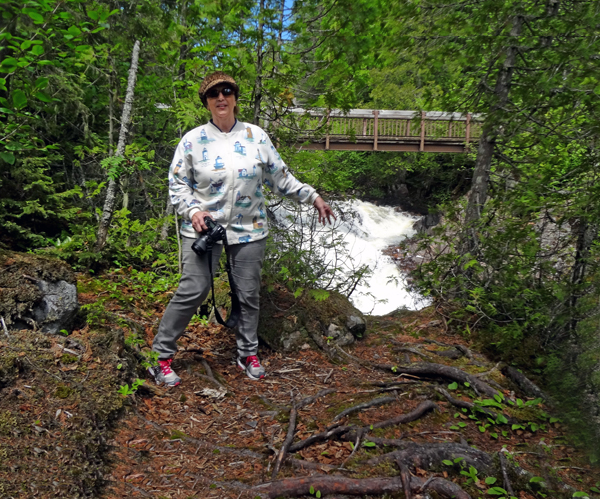 Karen Duquette at Rainbow Falls