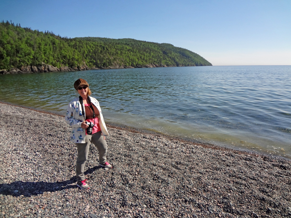 Karen Duquette on Schreiber Beach