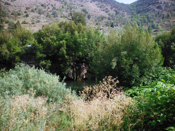 View behind the RV of the two RV Gypsies RV