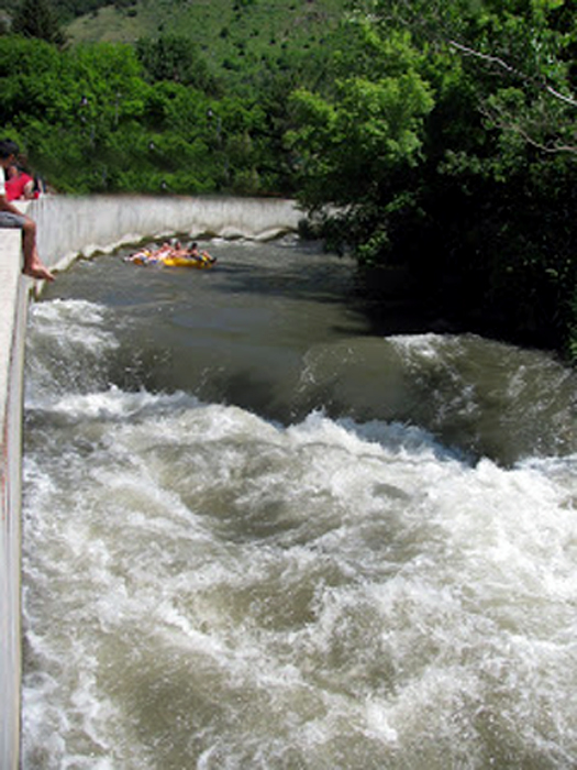 the mini waterfall that soaked the two RV Gypsies
