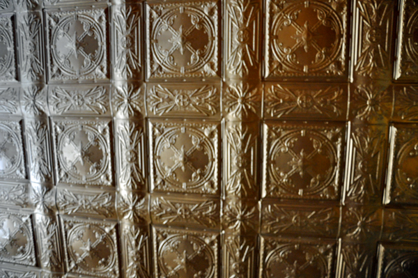 the amazing ceiling in the Occidental Hotel