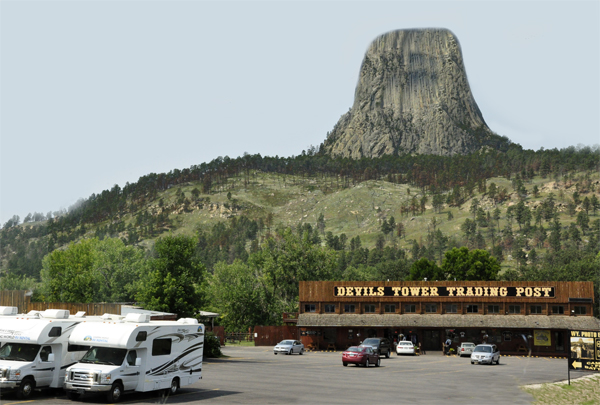 The Two RV Gypsies at Devils Tower in Wyoming