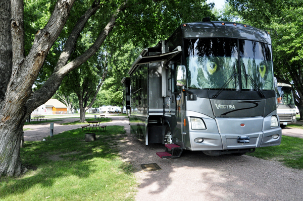 The new yard of the two RV Gypsies at Mitchell KOA
