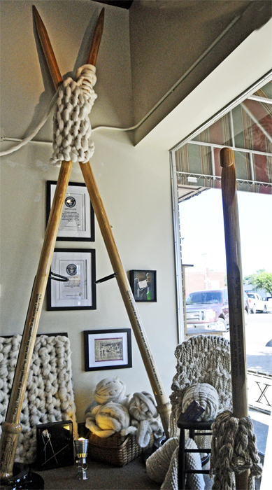 The World's Largest Knitting Needles and crochet hook