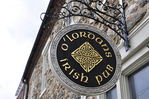 sign for O'Lordans Irish Pub in Westminster, Maryland