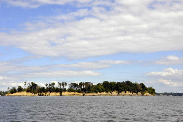 an island on The Magothy River