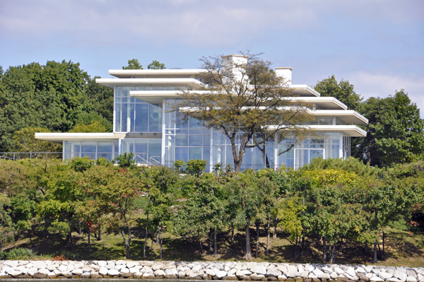A big house made mostly of Glass