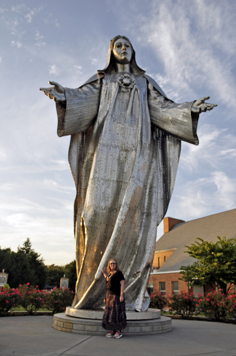 Karen Duquette by the Our Lady Queen of Peace Shrine