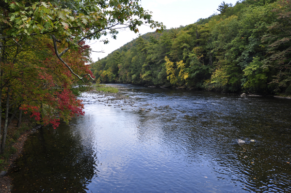 river view from the bridge by the KOA
