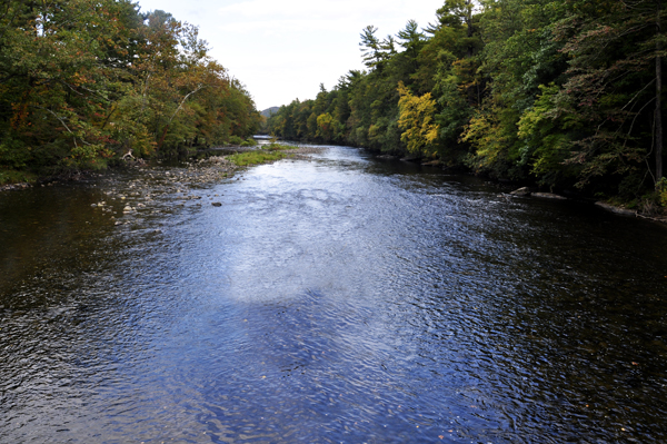 river view from the bridge by the KOA