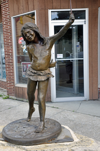 sculpture titled Blustery Day