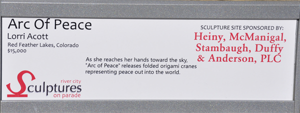 plaque for the Arc of Peace sculpture