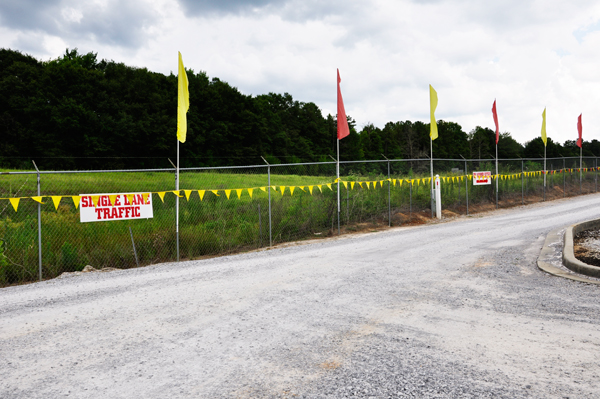 The road in / out of the sites