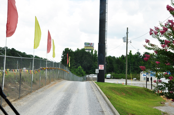 The road in / out of the sites