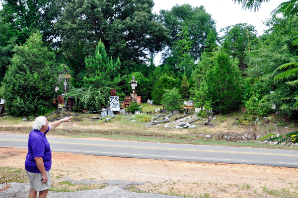 Lee Duquette is amazed at the Cross Garden