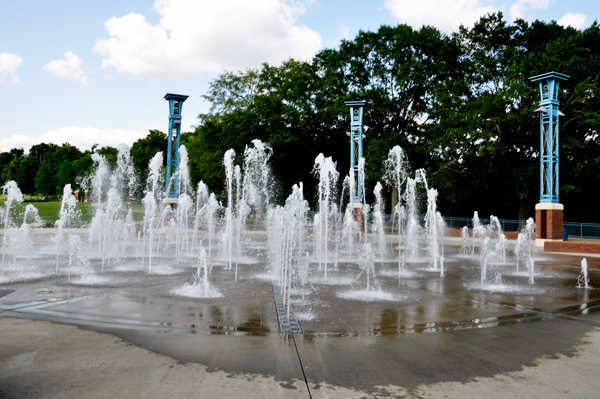 water fountain at a water park