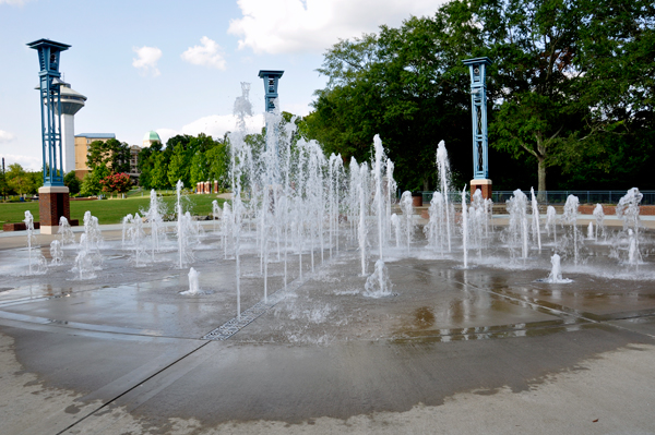 water fountain at a water park