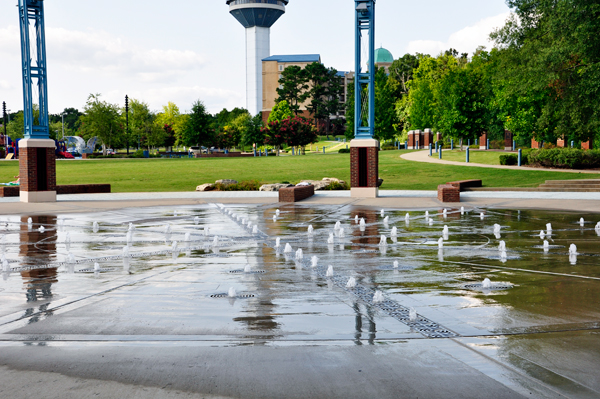 water fountain at a water park