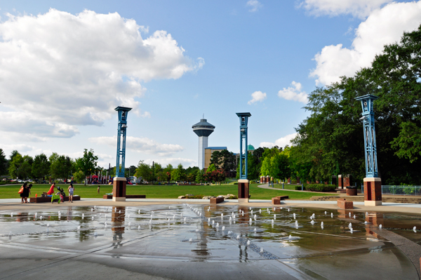 water fountain at a water park