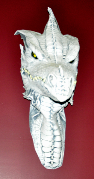 Dragon's head on the wall