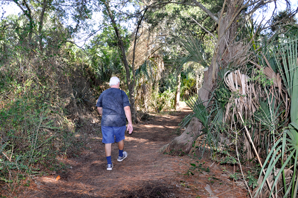 Lee Duquette on the hiking trail