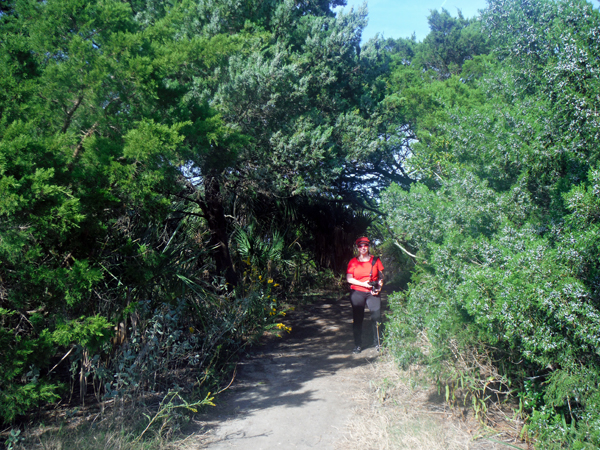 Karen Duquette on the trail