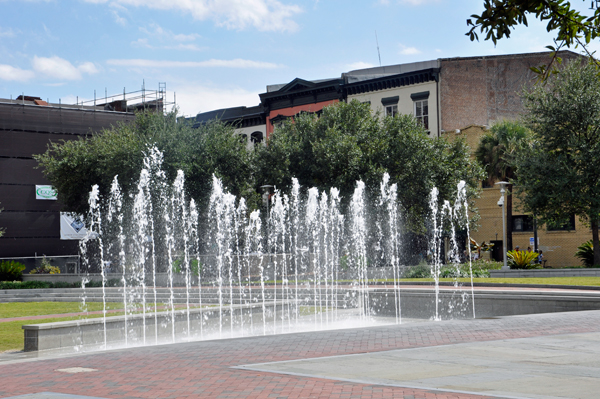 Water fountain in Ellis Square