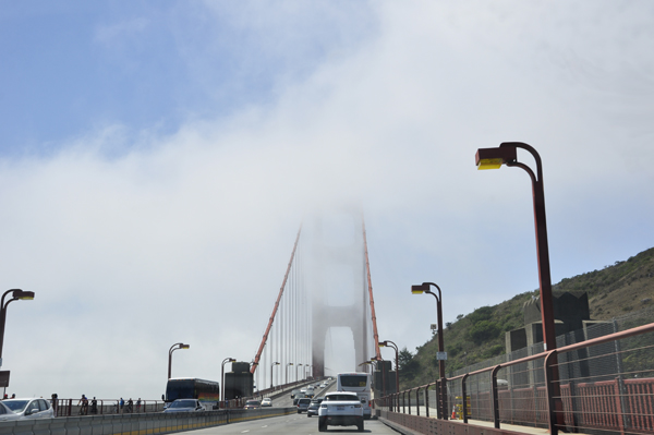 Golden Gate Bridge and fog