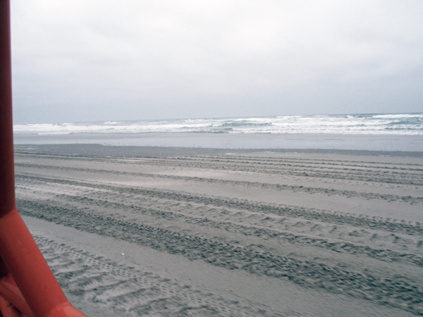 The Pacific Ocean and beach.