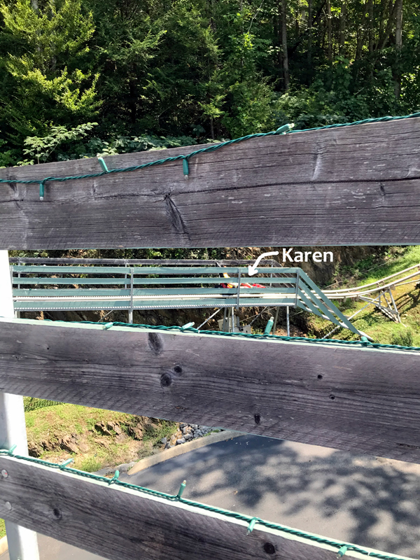 Karen Duquette on the Gatlinburg Mountain Coaster