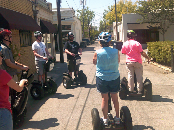 the gang on the Segway tour