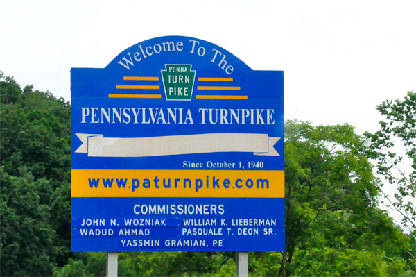 Pennsylvania Turnpike sign