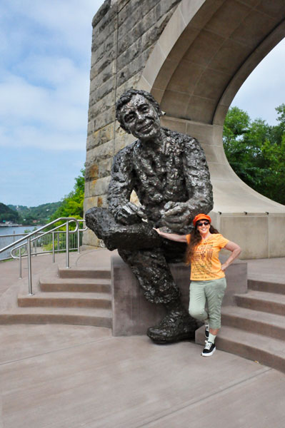 Karen Duquette at The Fred McFeely Rogers Monument