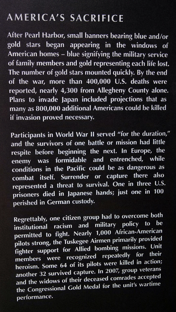 sign about America's Sacrifice