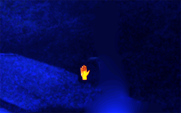 close-up of the weird hand