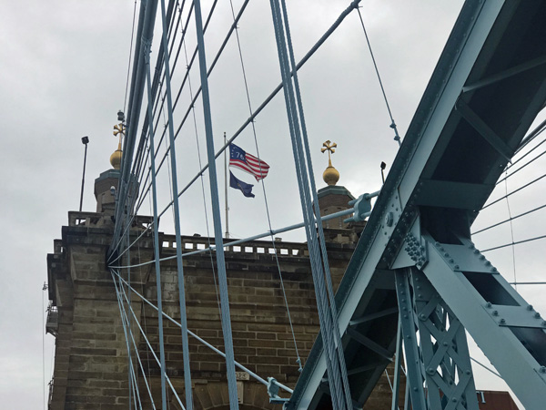 gold domes and flags