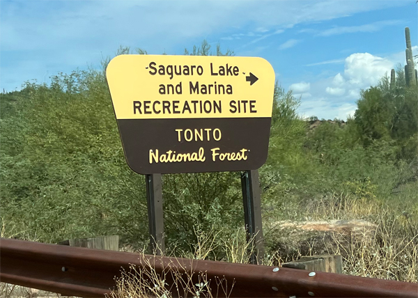 Tonto National Forest sign