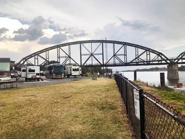 view in the campground