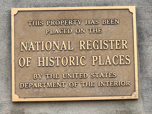 National Register of Historic Places sign