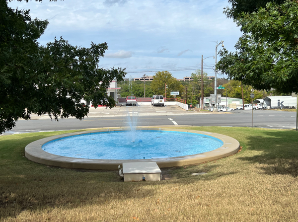 water fountain by the road