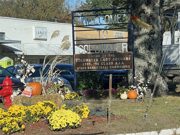 Welcome to Coldwater sign