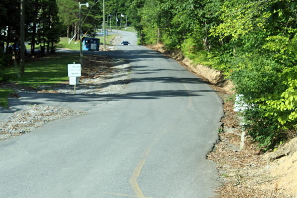 narrow paved road