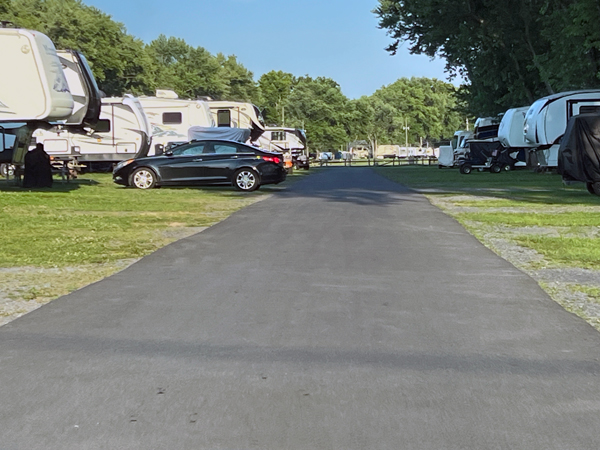 RV and the paved road