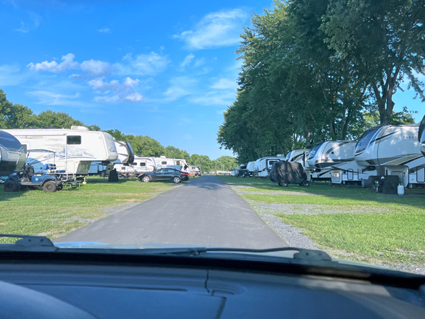 RV and the paved road