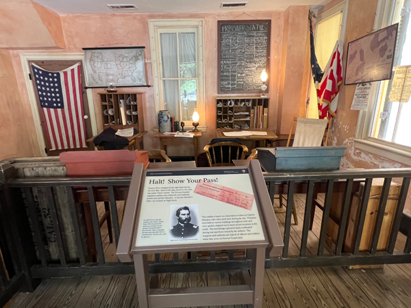 inside the Provost Marshal building
