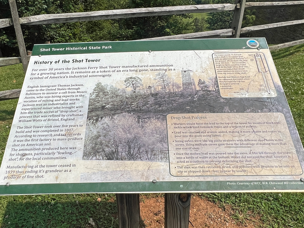 History of the Shot Tower sign