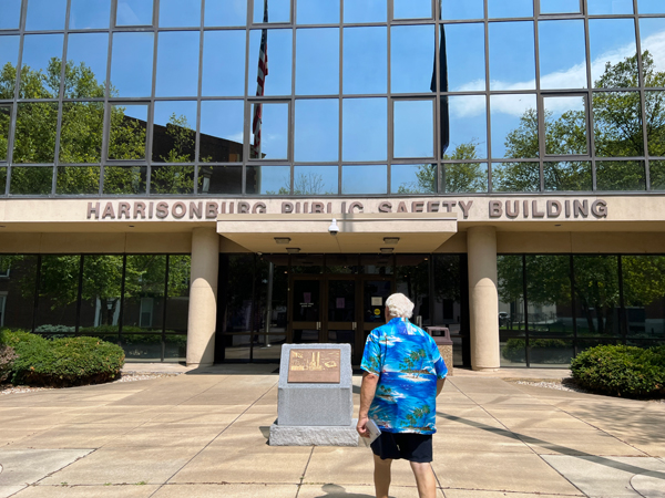 Lee Duquette entering the Harrisonburg Fire Department Museum